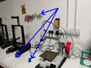 There are various tools available in the 3D print area for snipping filament, helping remove prints from the bed and maintaining the printers.