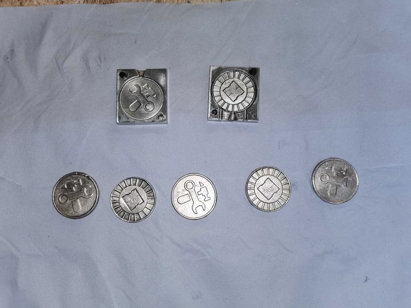 Die Casting a Pewter Coin Nottinghack Wiki