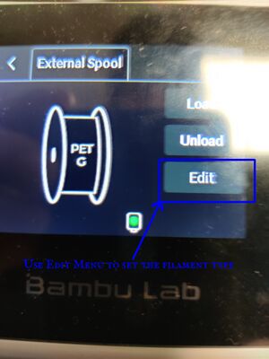 Change the filament settings.