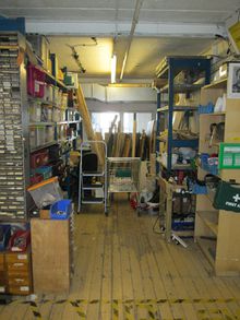 Workshop nook, on the left hand side when entering the Workshop from the Studio.